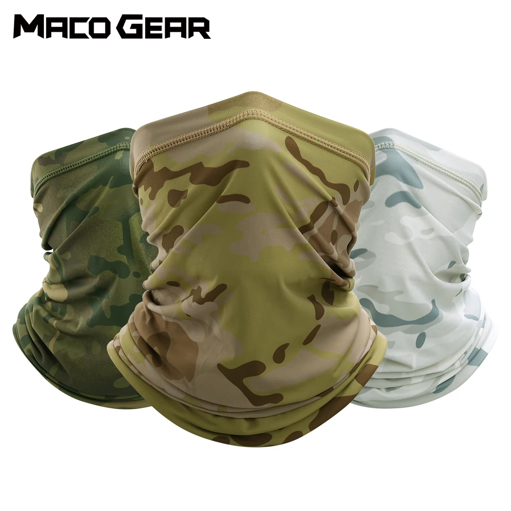 Camouflage Bandana Quick-drying Mask Tactical Scarf Outdoor Sports Hiking Camping Running Fishing Hunting Neck Gaiter Face Cover