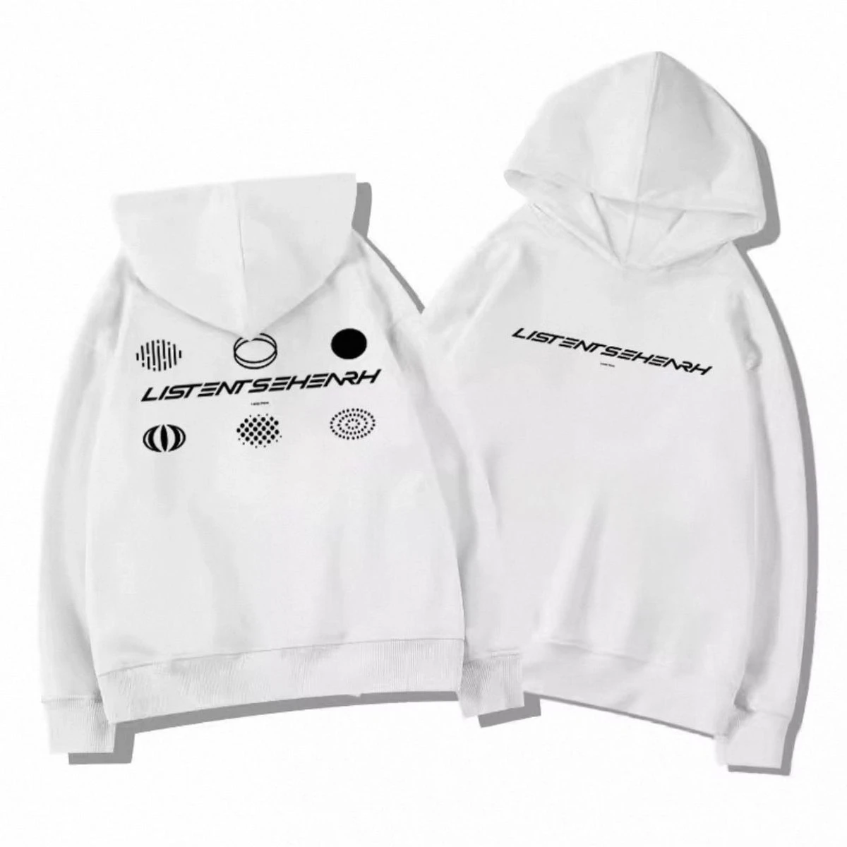 

Толстовка с капюшоном и простым узором со сферическим принтом приносит удачу для осенне-зимних пар, свободная и универсальная повседневная верхняя куртка