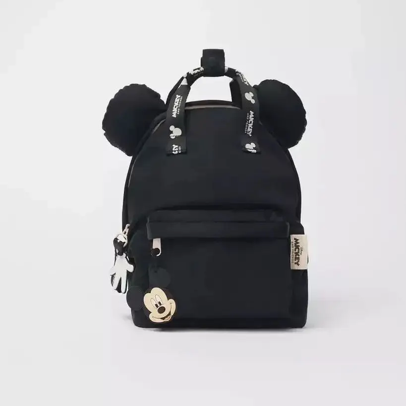 Mochila de hombro de dibujos animados de Disney para niñas pequeñas, mochila escolar encantadora de Minnie, regalo para niños de jardín de infantes,