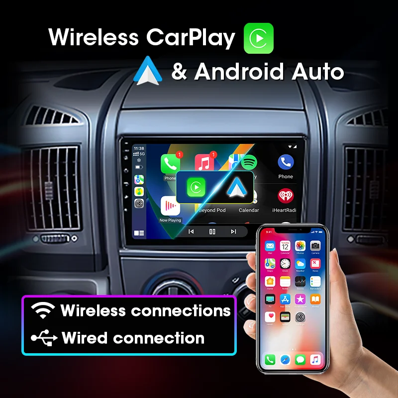 Srnubi reproductor Multimedia de coche para Fiat Ducato 2005-2023 Citroen Jumper Peugeot Boxer 2006 - 2022 Carplay Android navegación automática 3