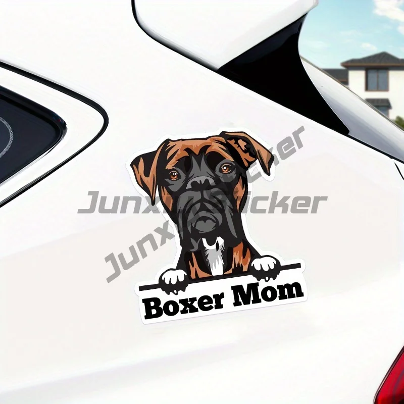 Boxer Mom Vinyl Sticker - Boxer Dog Decal - for Car Laptop Suitable for Any Flat Position Car Decal