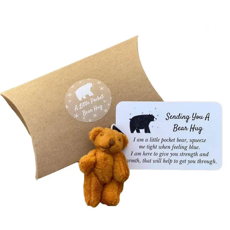 A Little Pocket Bear Hug Mini Plush Bears Little Pocket Bears Sympathy Gift Family Memorial Inspirational Bear Hug Gift Card