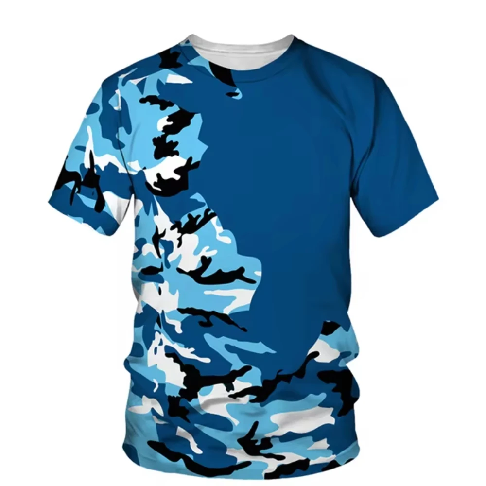 

Summer Camouflage 3D Print T Shirt Men/Women Harajuku Streetwear Loose Casual O-Neck Short Sleeves Oversized Unisex Clothing