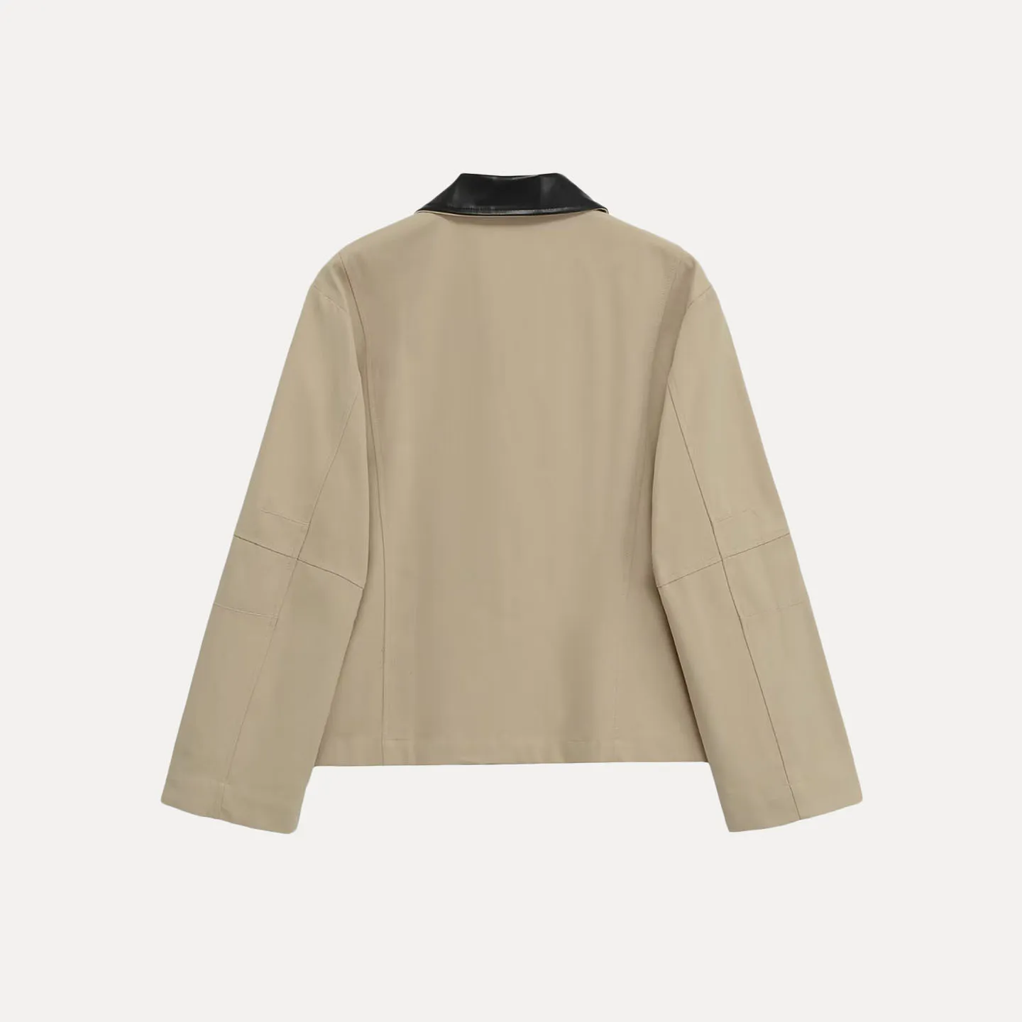 カジュアルレザージャケット レディース ファッション性が高く多用途な通勤用 シンプルな襟 パッチワーク オートクチュールコート Zブランド ルーズフィット ロングスリーブ...