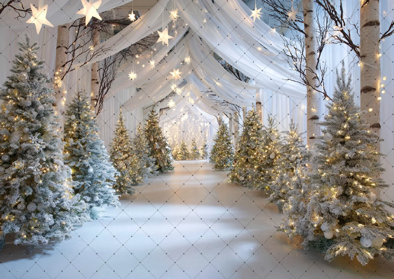 White Draped Ceiling Snow Chri - Photography Lighting White Background recension och pris