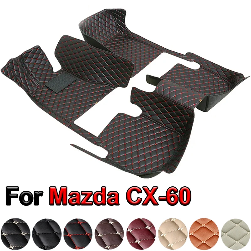 

5-местные автомобильные коврики, подходят для Mazda CX-60 CX60 CX 60 2022 2023 2024 2025 2026, автоаксессуары, коврики для ног, кожаный автомобильный коврик