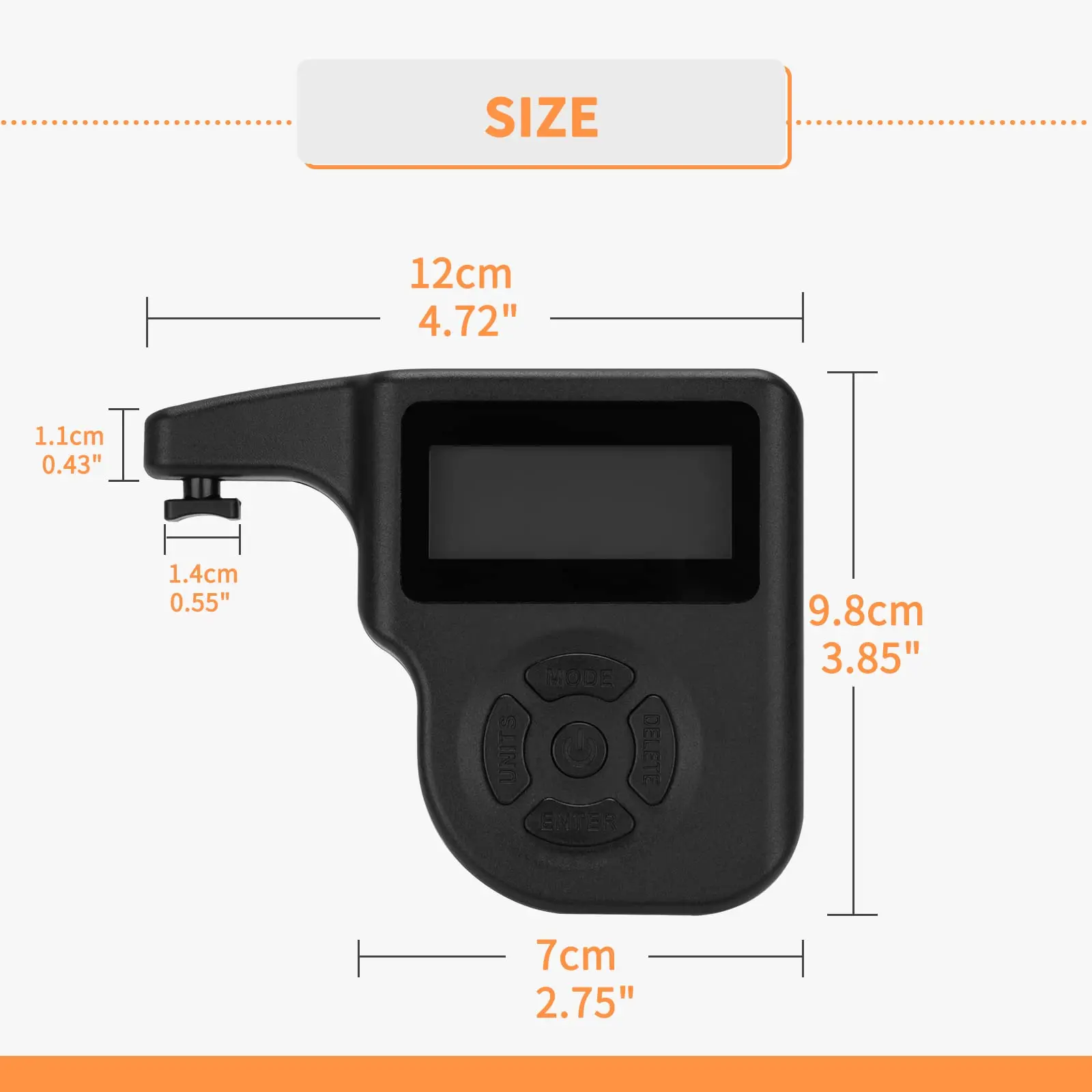 Pengukur Tarik Pelatuk Digital Profesional Skala 0-12 Lbs Kenaikan 1 Oz untuk Pembacaan Akurat Pengukur Tarik Pelatuk dengan Tampilan LCD