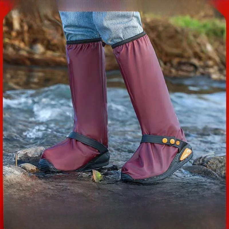 new-outdoor-cycling-waterproof-shoe-covers-high-tube-thickened-one-piece-molding-binding-bottom-rainproof-shoe-covers