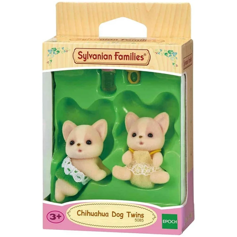 Anime Sylvanian Families Doll Figurka Chihuahua Dog Family Forest World Kawaii Dekoracja Model Wisiorek Ozdoba Prezent Urodzinowy