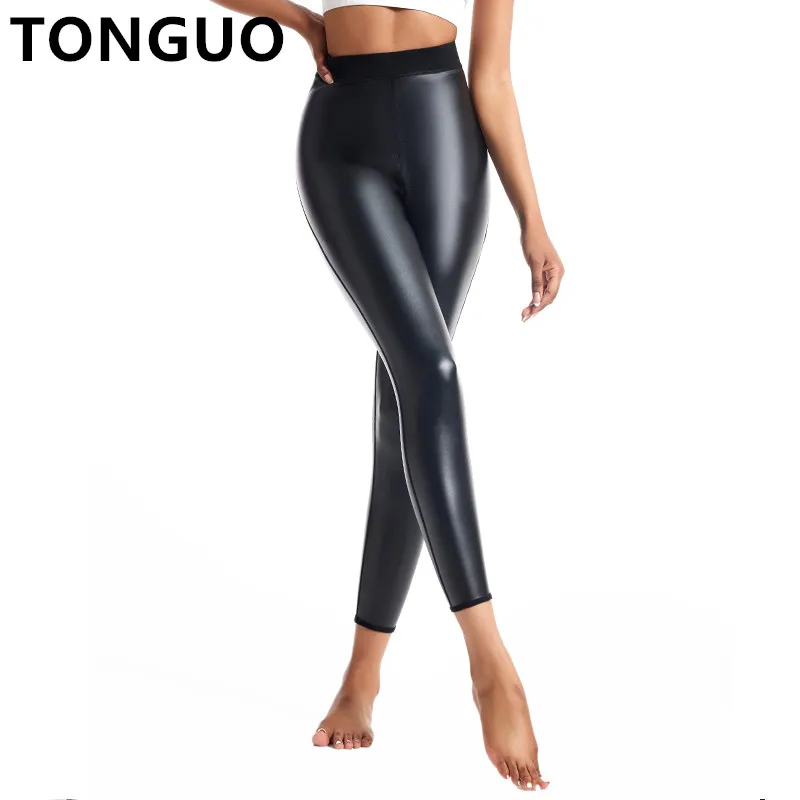 Women Leather Hip Shapewear Panties Butt Lifter Shaper leggings Sexy Body Shaper Push Up Pants High Waist Stretchy Pleather Pant