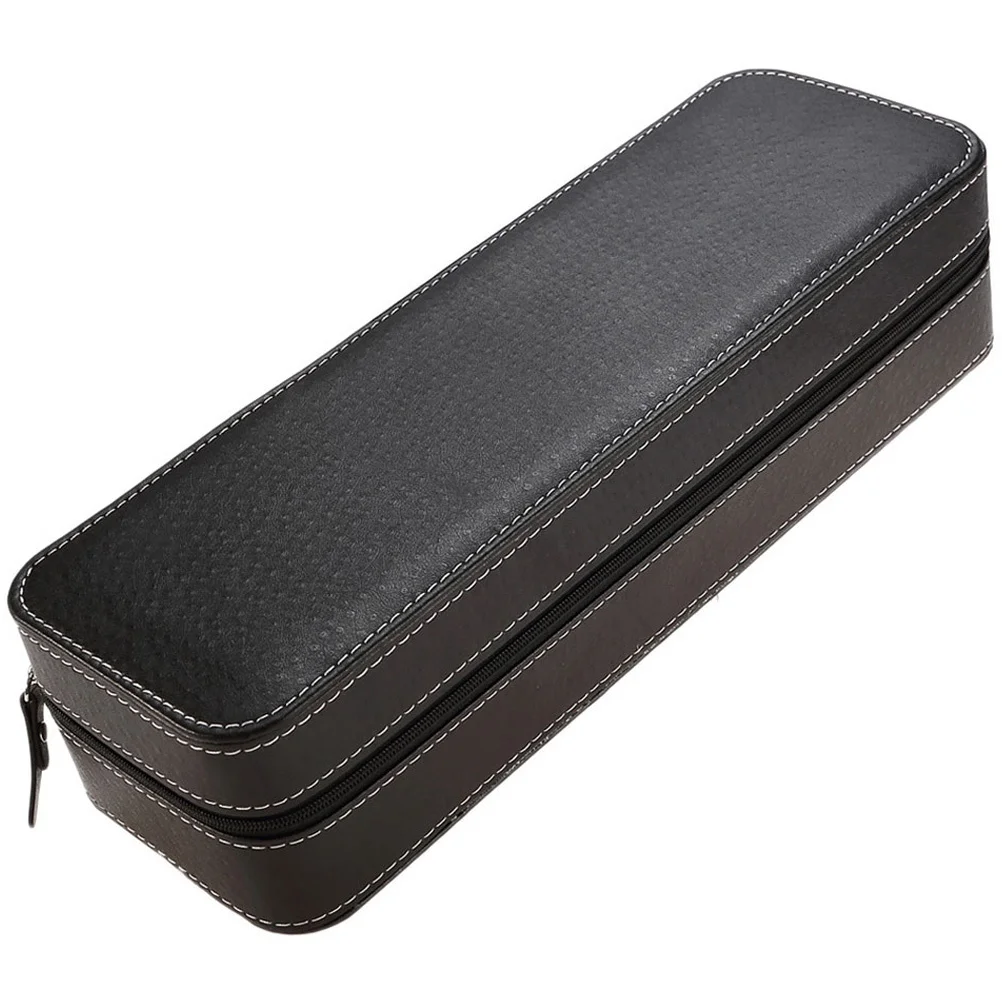 Mallette de rangement de montre à 6 fentes, fermeture à glissière Portable, organisateur de montre, boîte de rangement de bijoux, boîte de transport de voyage, étui à bijoux
