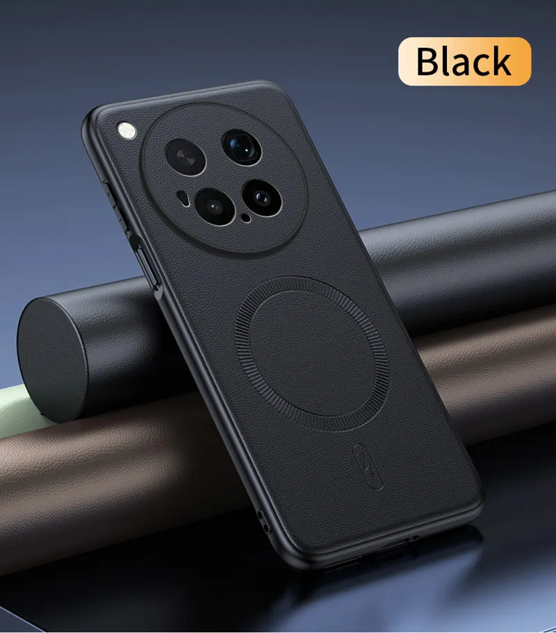 Für Vivo X500 Pro Max: Magnetische Lederhülle mit Schutzfunktion, Anti-Fingerabdruck, rutschfest, aus PC+TPU. – Detail 20