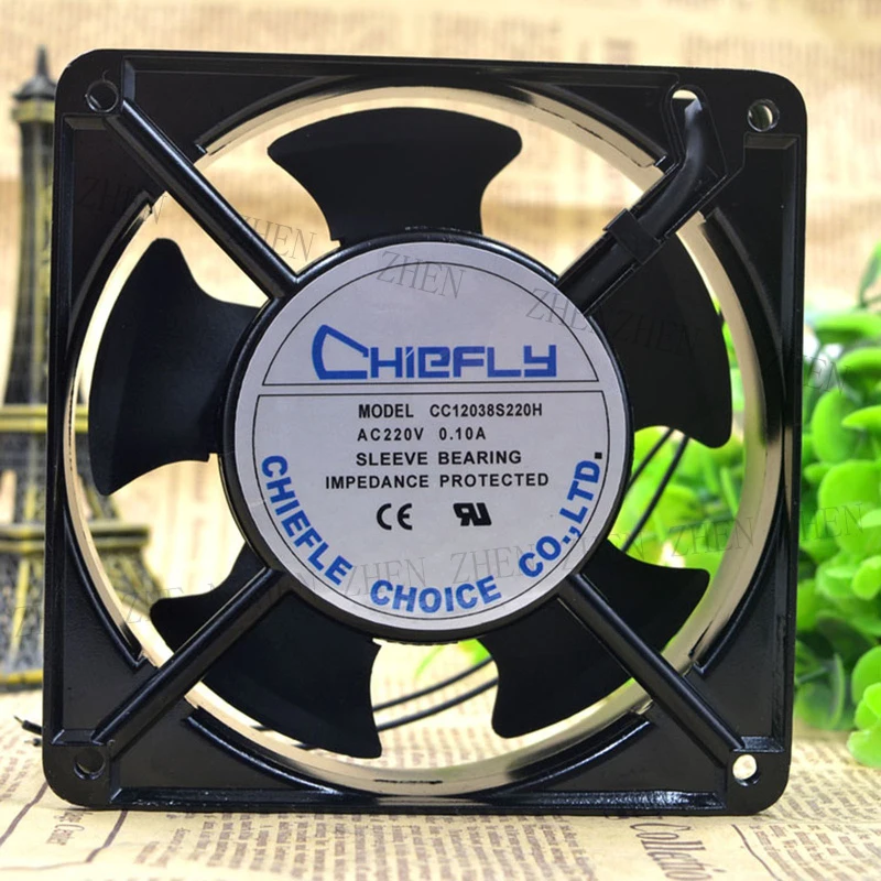 

S New for CHIEFLY CC12038S220H 220V 0.10A 2-Wire cabinet Axial cooling fan#QW