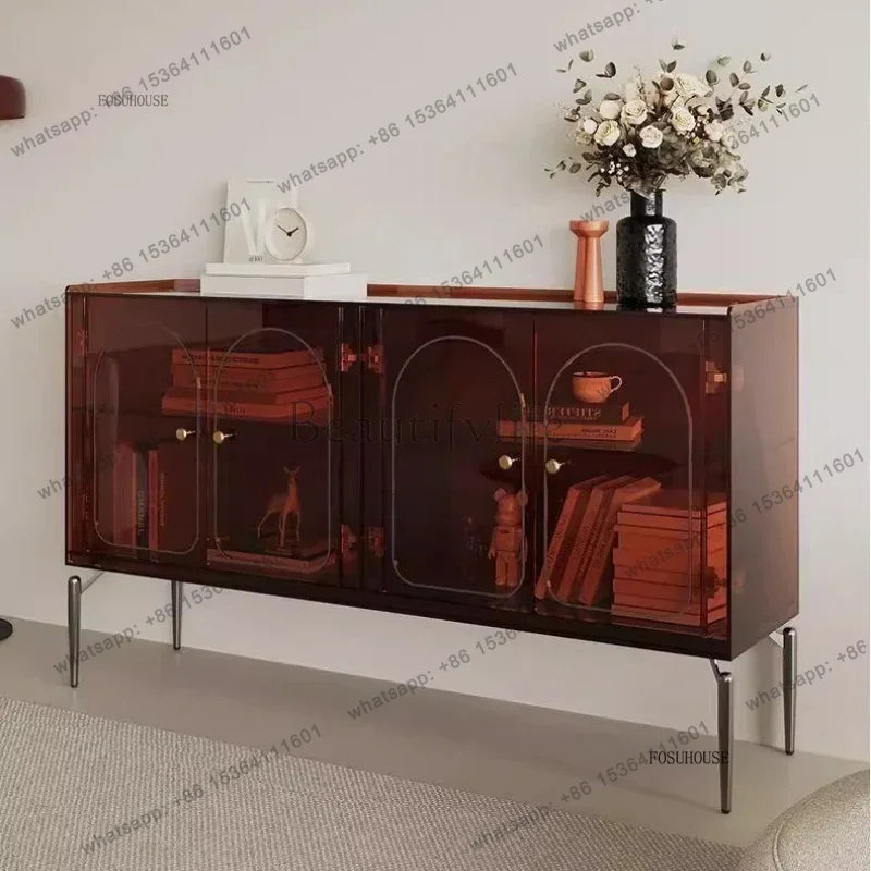 

Italian Acrylic Living Room Cabinets Advanced Sense Display Cabinets for Living Room Furniture Minimalist Transparent Sideboards