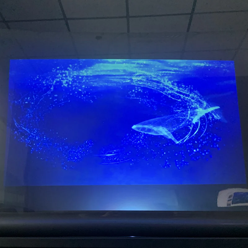 3D Holographic Projection Film Adhesive Rear Projector Screen 1.52*1m 4 Color Optional For Normal Projector