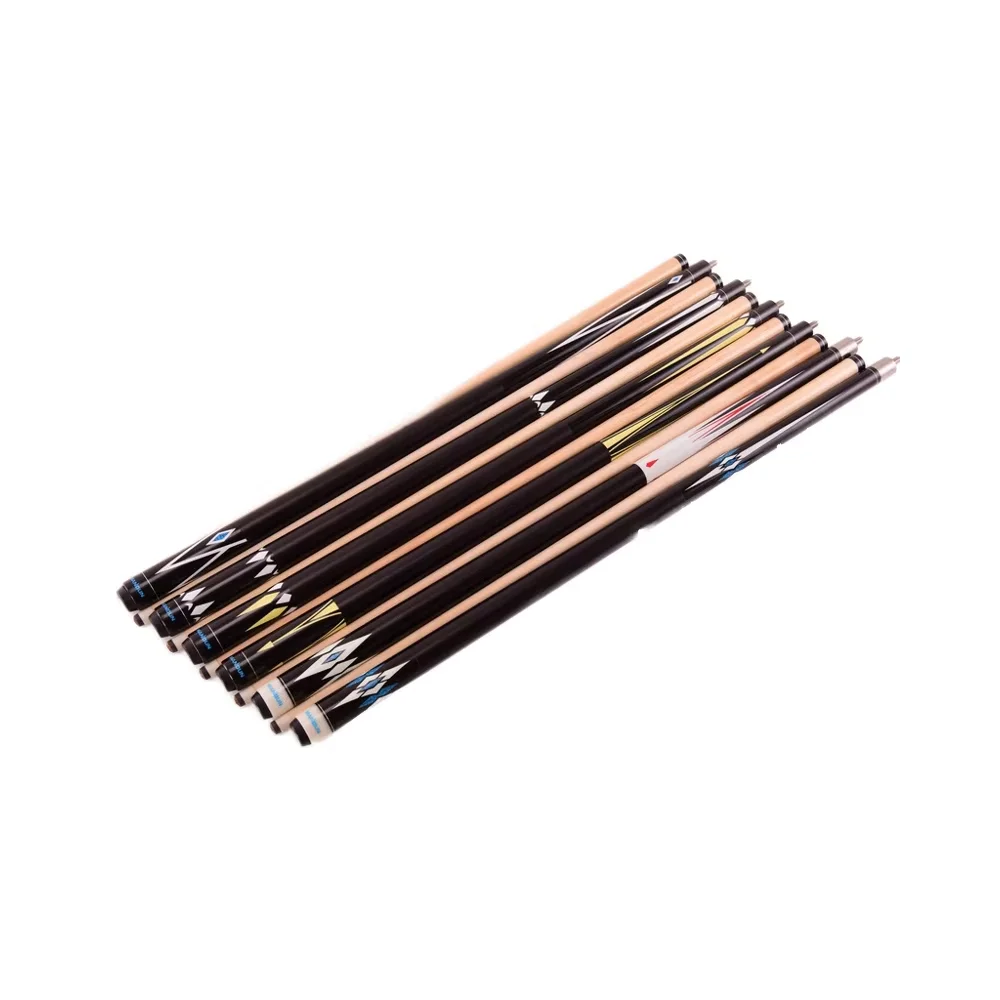 

Wholesale American Nine Ball Maple Billiard Cue Stick 1/2 Split 13mm Big Head Snooker Cue with Steel Joint Graphite Butt Sleeve