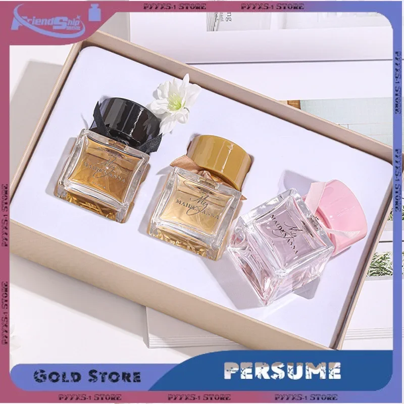 90ml Beautiful Lady Perfume Gift Box Three Piece Set Balminess Floral Scent Perfume Lasting Fragrance Pheromone Light Fragrance