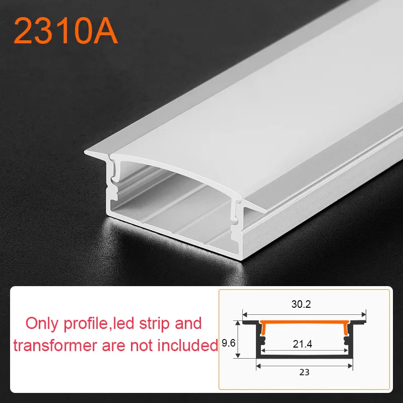 Zwart Zilver LED Aluminium Profiel 0.5m/1m U/YW Vorm Slaapkamer Achtergrond Gang Decor Lineaire Licht Diffuser Kanaal Kastlamp