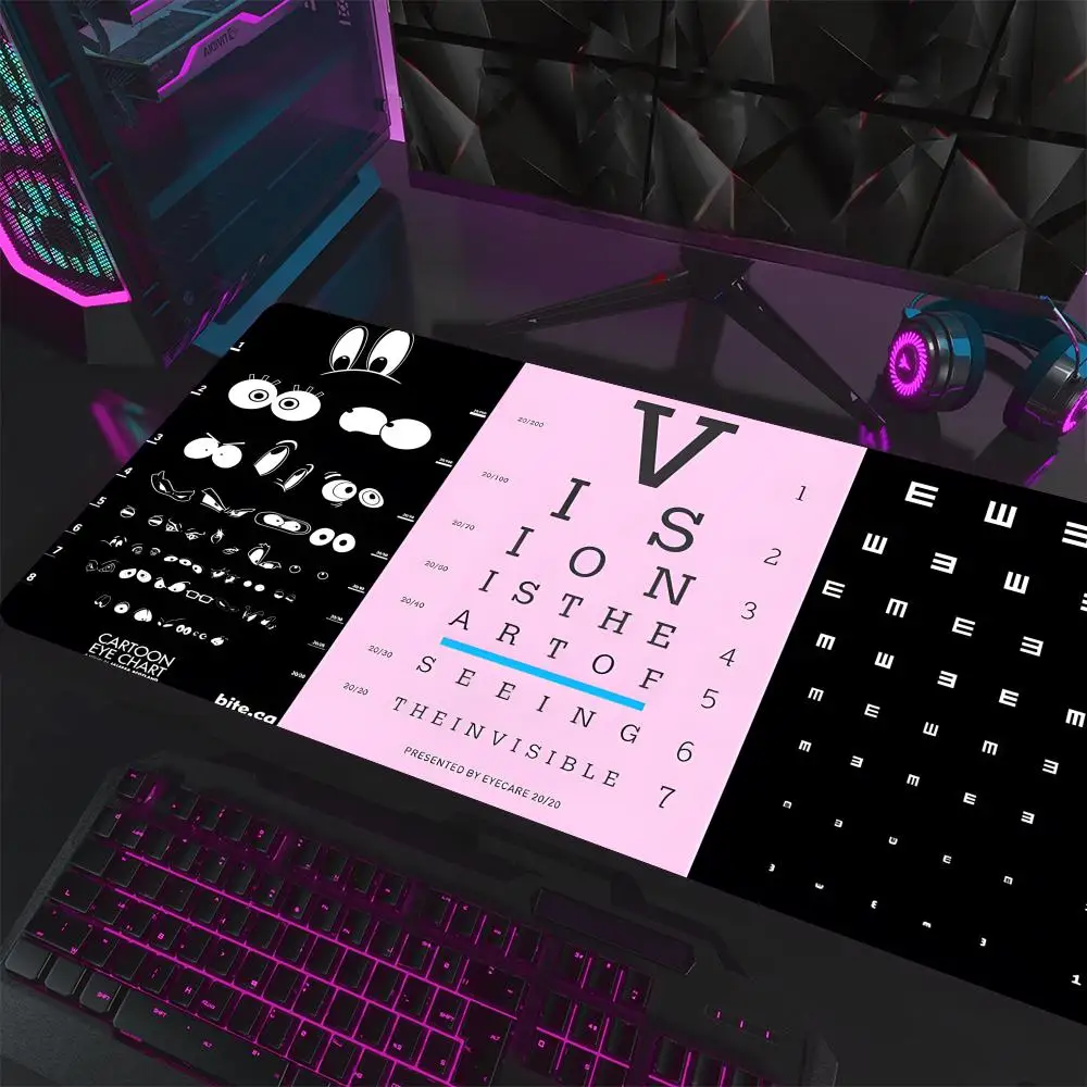 Medical Eye Vision Chart  Mouse Pad Gamer Mousepad, 900x400,Deskmat, Computador,Tapete de Mesa,Gaming Mats,PC Acessorios