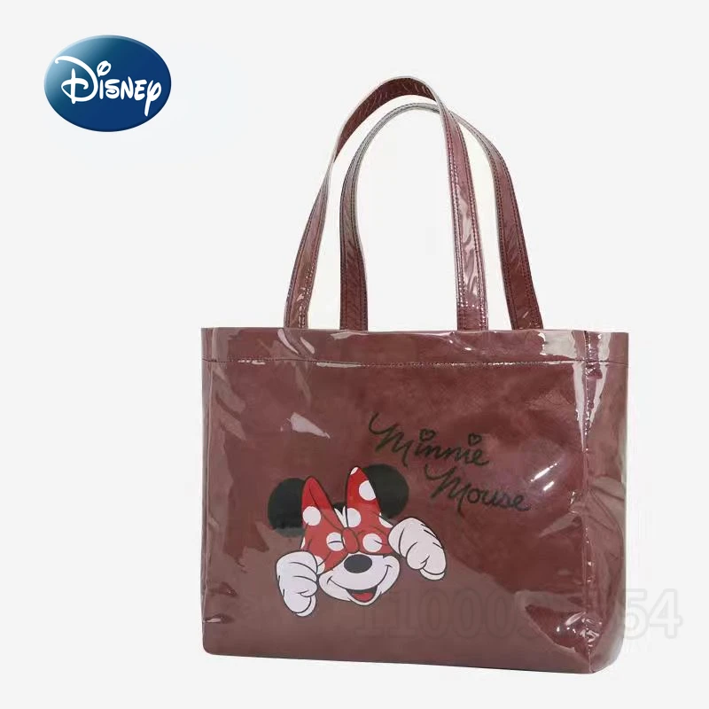 Disney-Bolso de pañales para mujer, bolsa de pañales de bebé de marca de lujo, bolso multifuncional de dibujos animados de amor, bolso de mano de