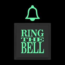 Ring the Bell Open Door Sign Glow Stickers Doorbell Marking Luminous Stickers Shop Decor Home Decoration Decal