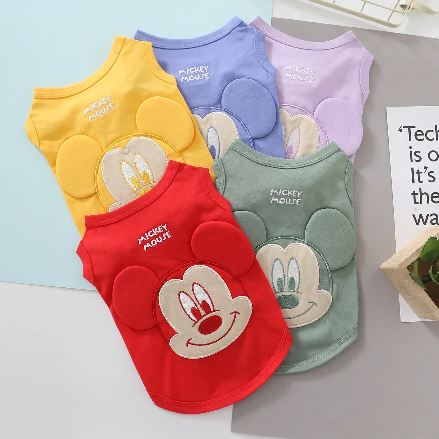 

Disney Mickey Mouse Pet Vest T-shirt Pet Coat cartoon Dog Clothes Spring Summer Cartoon Pet Vest