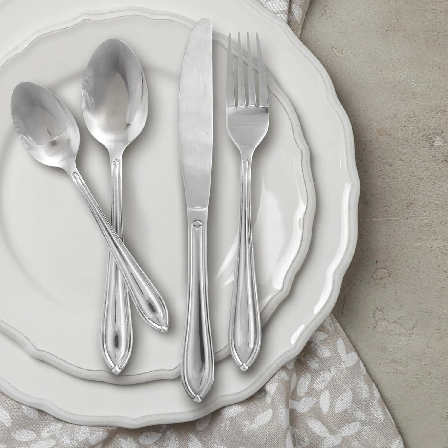 فورج جنجر 4 قطع ملاعق عشاء، 0.35 رطل، معدنية