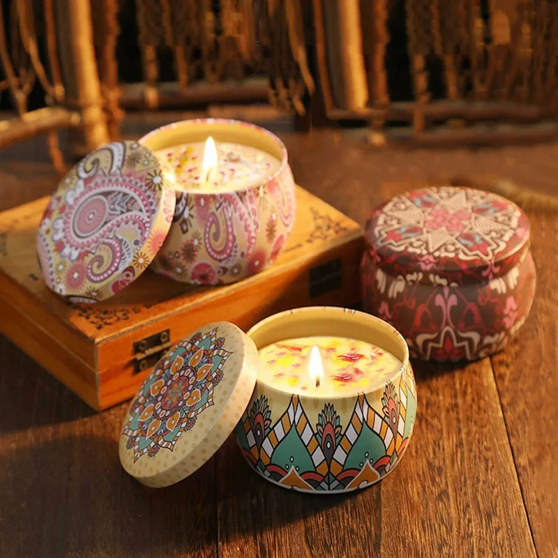 

Cross-Border Dried Flower Smokeless Aromatherapy Candle Bedroom Light Fragrance Room Indoor Long-Lasting Incense Women's
