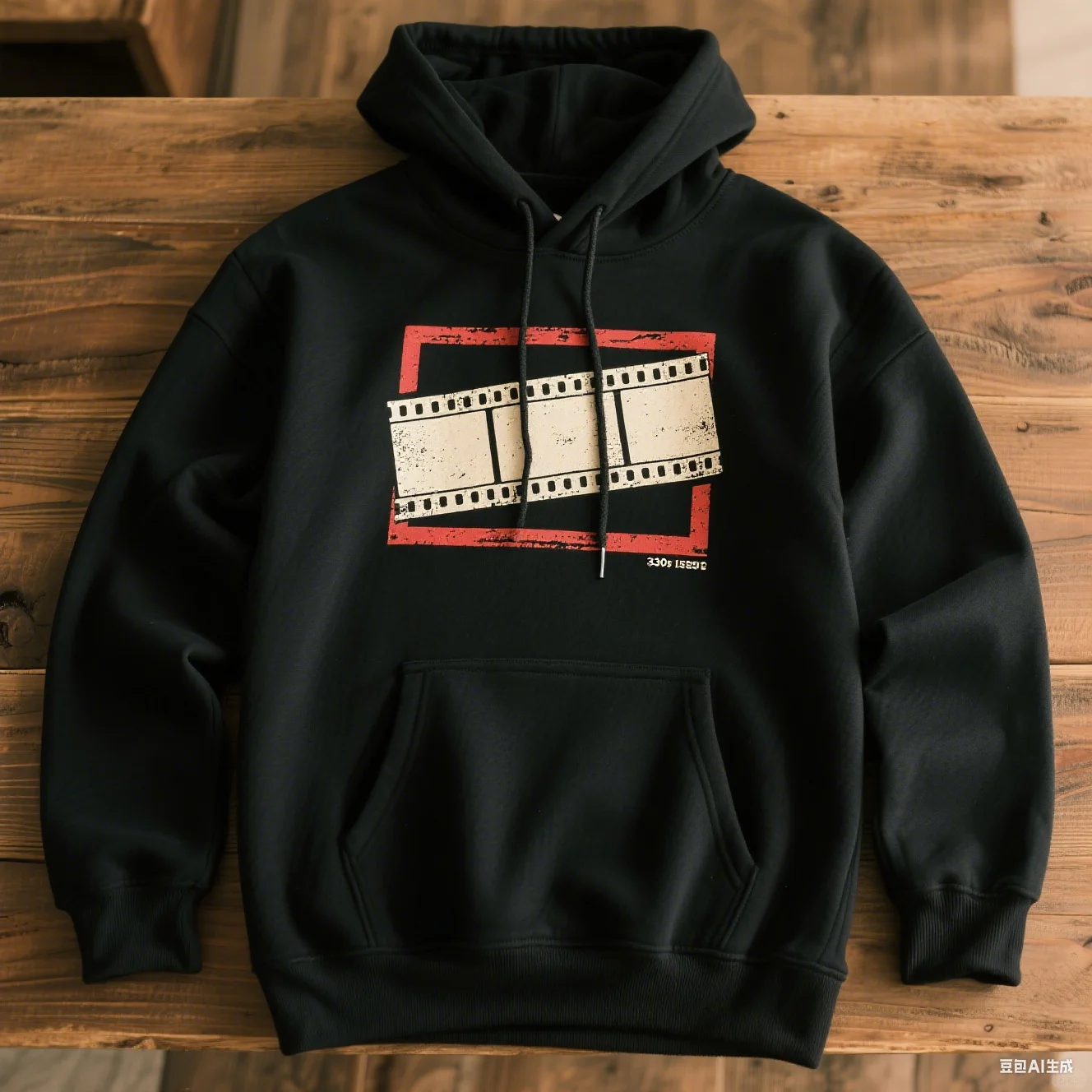 خمر فيلم قطاع طباعة 330G الثقيلة مقنعين البلوز نفس اللون هود للجنسين القطن البلوز مع التصميم الكلاسيكي