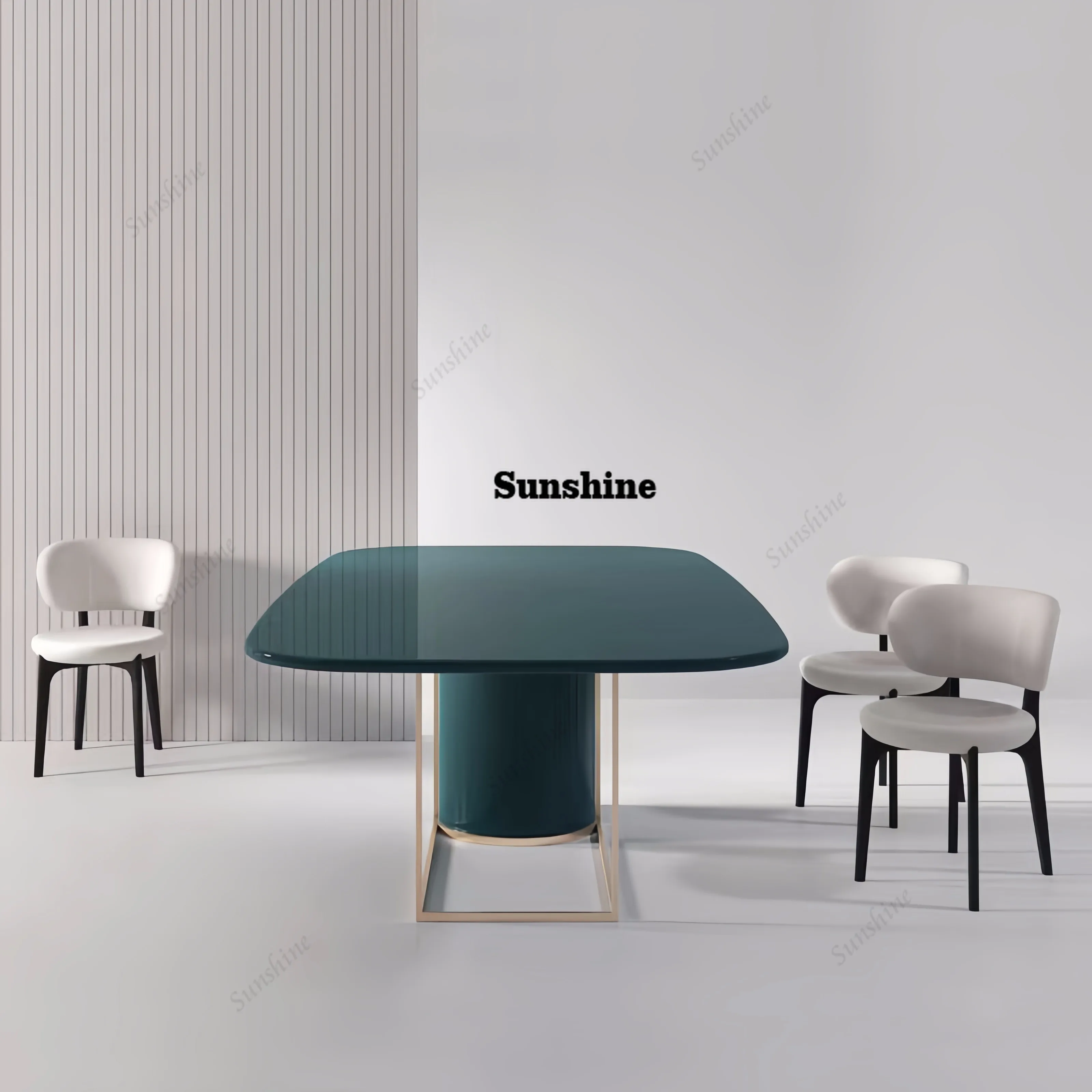 

Light luxury solid wood office table simple modern fashion dining table