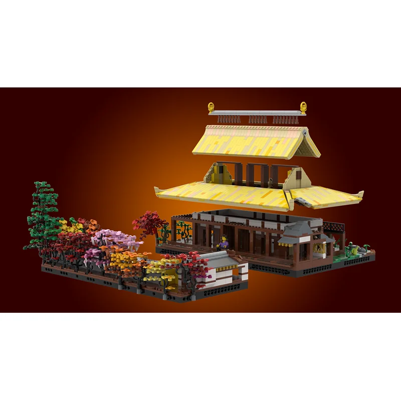 モックビルディングブリック モジュール式禅寺モデル テクノロジーモジュール式古代建築モデル ブロック玩具 DIY組み立て クリスマス