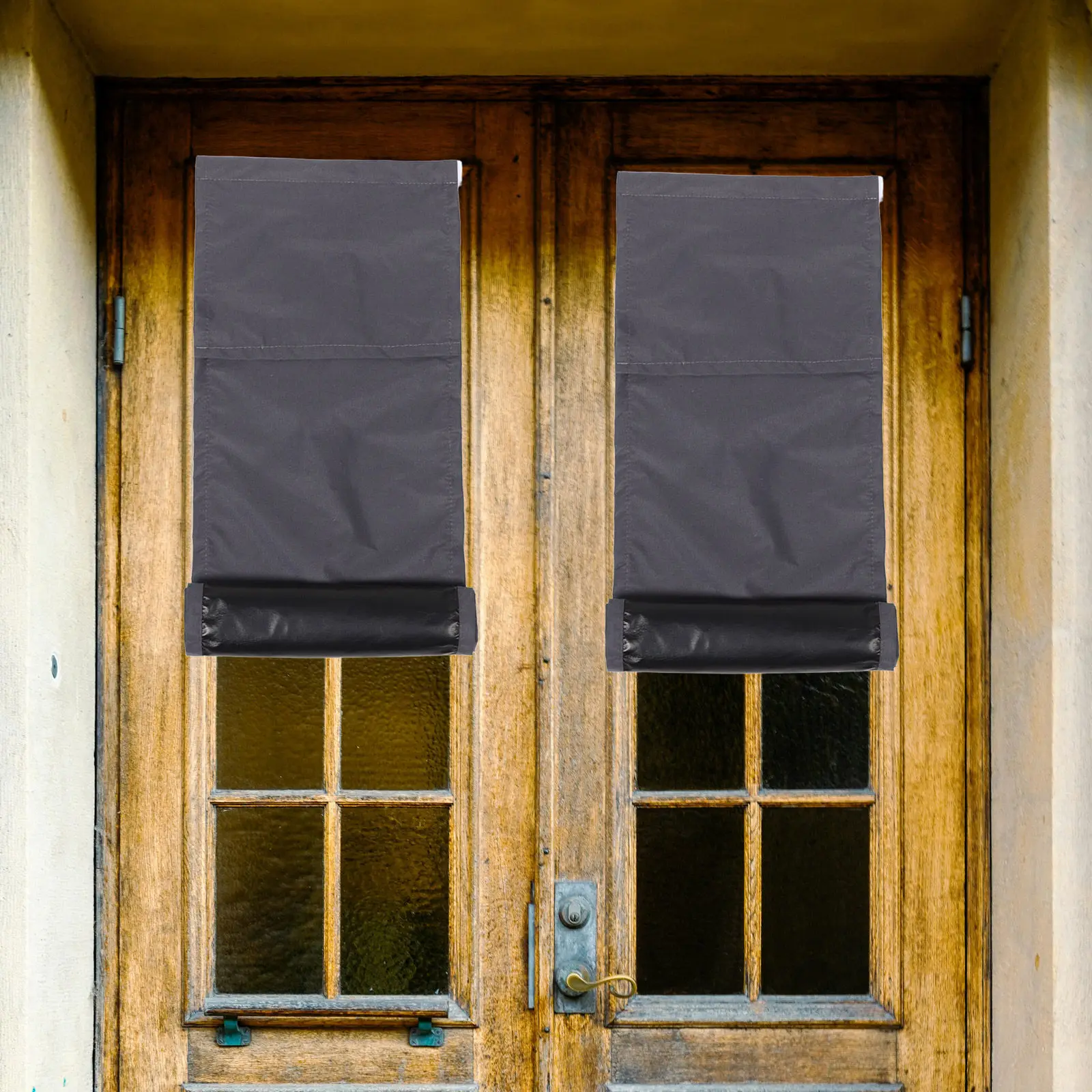 Blackout Door Curtain for Front Door No Drill Privacy Thermal Insulated Solid Color Glass Window Cover Rv Window with Screen