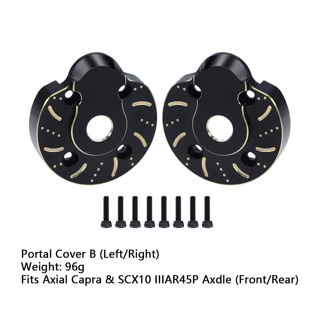 Brass Weights Steering Knuckles Portal Cover Set For Axial Capra SCX10 III AR45P SuperShafty CP44 Vanquish F9 Axle Housing