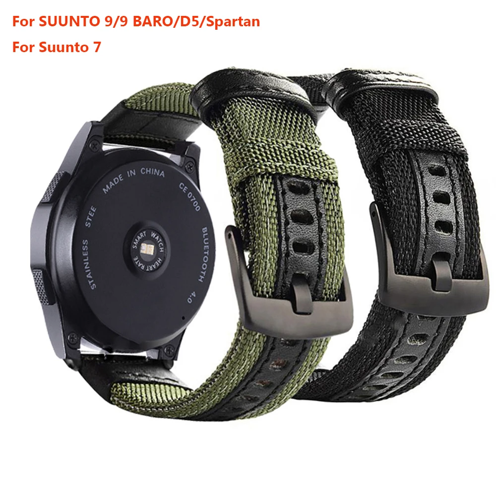 

Сменный нейлоновый ремешок для Suunto 7 Watchand 24 мм, для SUUNTO 9/9 BARO/D5/Spartan, спортивный браслет, аксессуары, браслеты