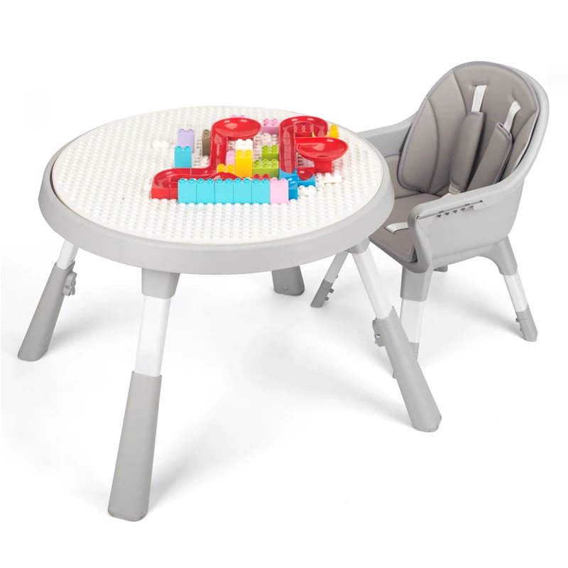 Silla alta 4 en 1, mesa de juegos para bebés con aprobación CE, silla de alimentación