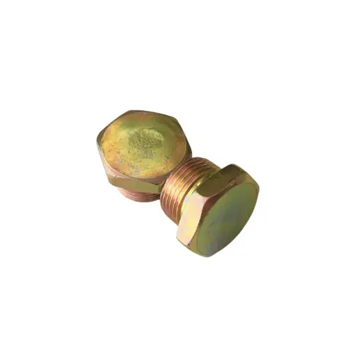 Tapón de rosca macho métrico hexagonal galvanizado de hierro, tapa de extremo M10/12/14/16/18/20/22/24, sellado de ranura hidráulica hexagonal