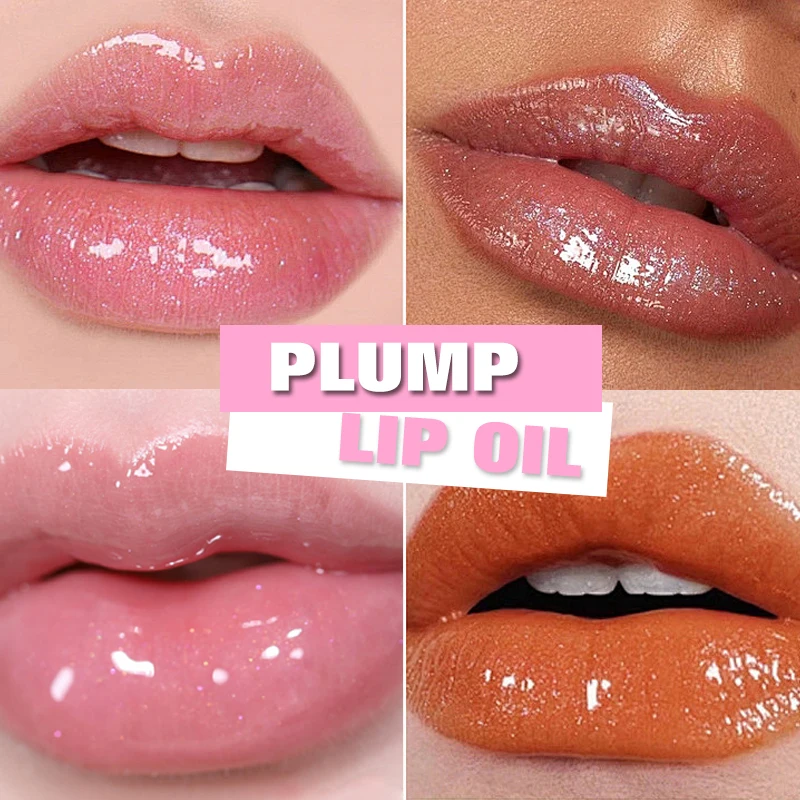 مجموعة زيت الشفاه المائية المكونة من 6 قطع، ملمع الشفاه المرطب، يقلل من خط الشفاه، منتجات العناية بالشفاه