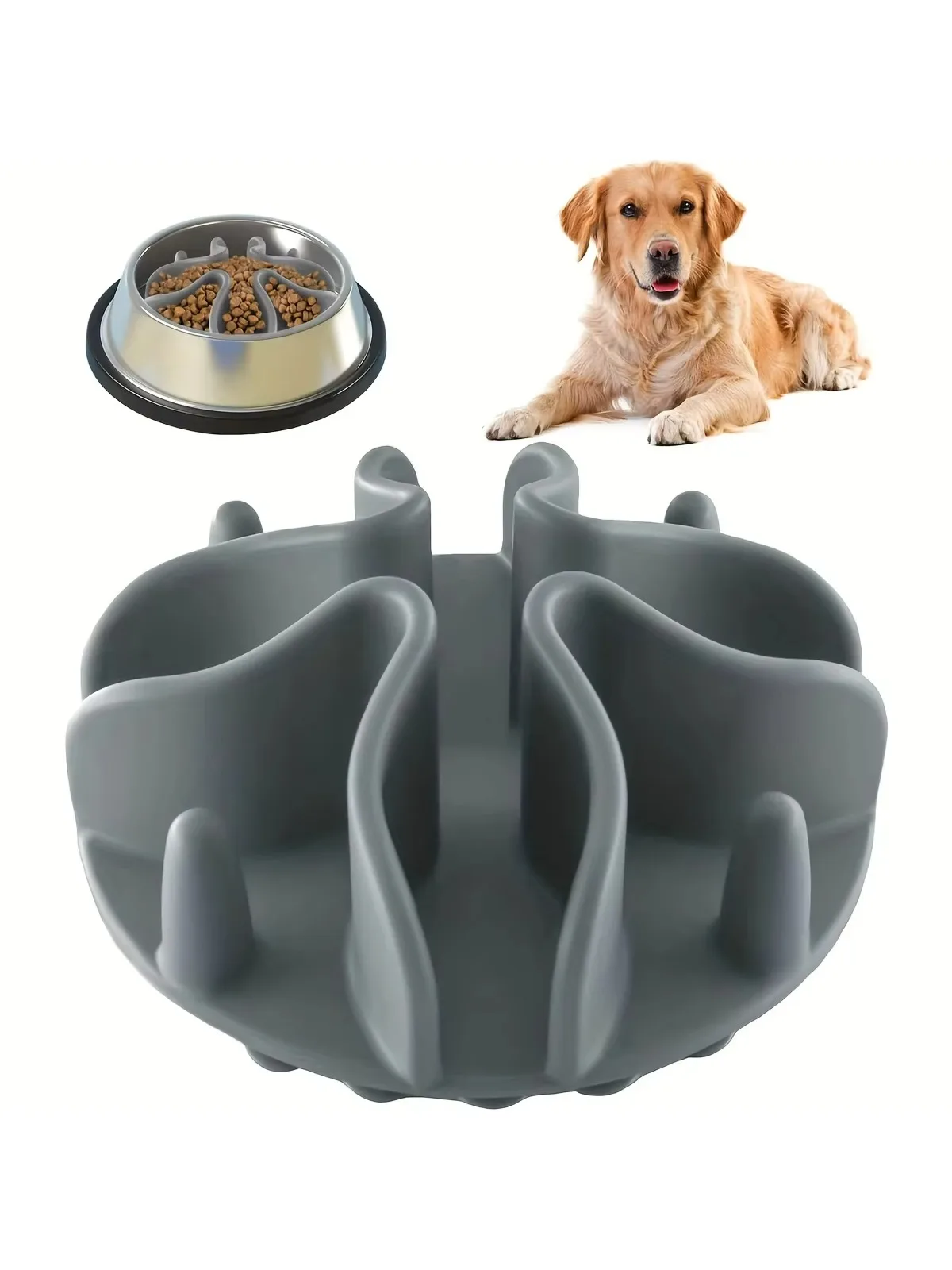 Puzzle en Silicone souple pour ingestion lente, bol pour chien, insérer l'esprit et favorise la Digestion saine, adapté à toutes les tailles, 1 pièce