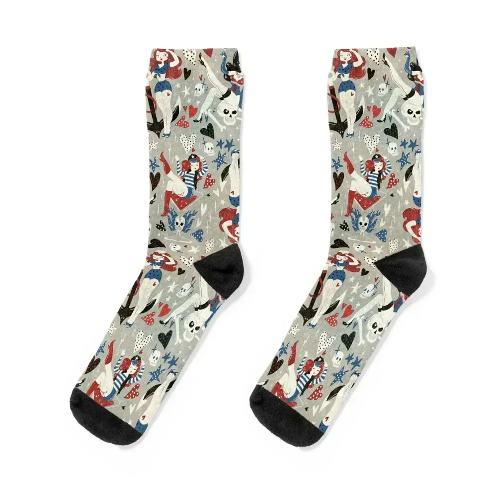 

Rockabilly girls Socks basketball gifts sheer gift Socks For Girls Men's