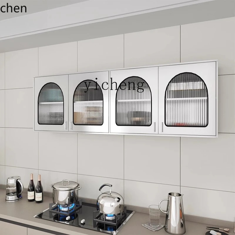 HXL roestvrijstalen keuken hangende kast muur huishoudelijke schuifdeur opbergkast muur hangend type