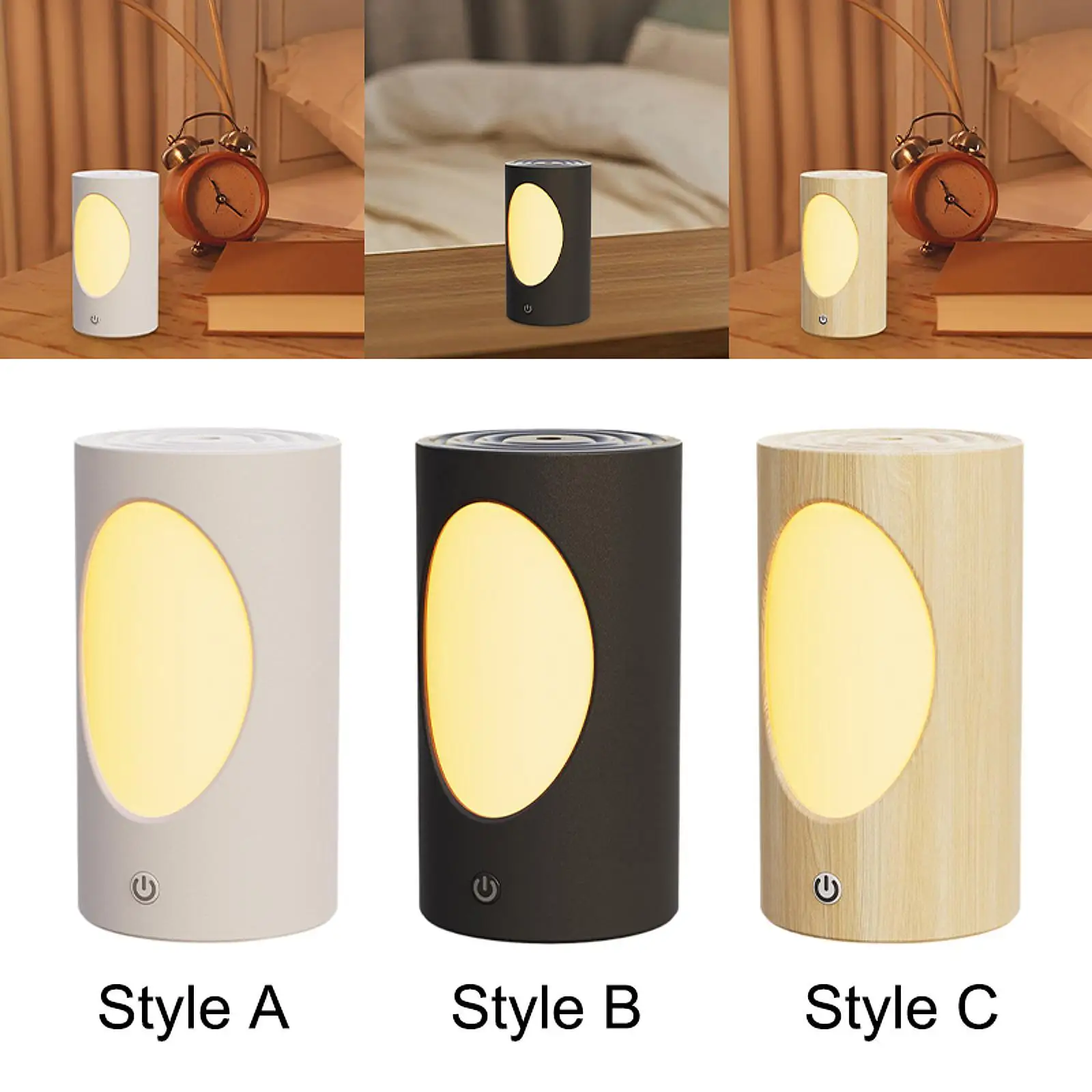 Mini Humidifier 3 Levels Adjustable with Ambient Night Light USB Powered Quiet Decorative Aroma Diffuser for Bedroom Office Yoga