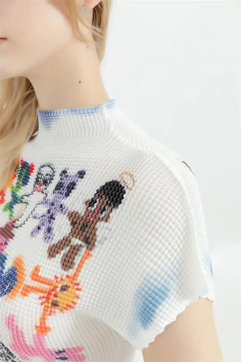 Frauen T-shirt Harajuku Koreanische Y2k Grafik Druck Kurzarm T Top Kleidung Mode Vintage Streetwear Oansatz T-shirts Sommer – Detail 8