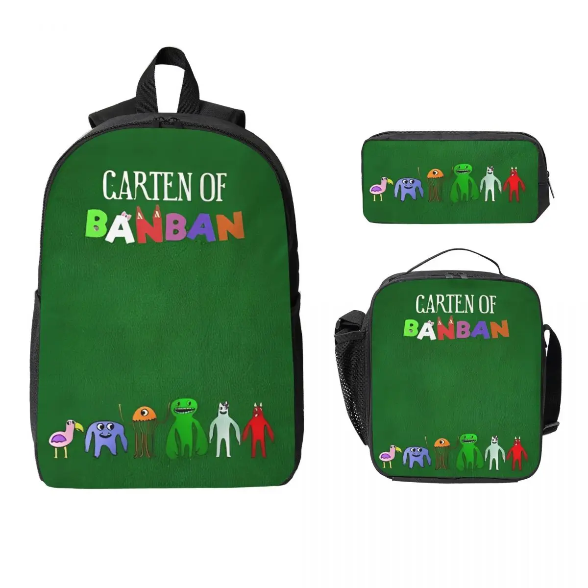 

Garten Of Banban Kids Backpack Lunch Box Pen Bags for Boys Girls Backpacks Kawaii Schoolbag Bookbag Set