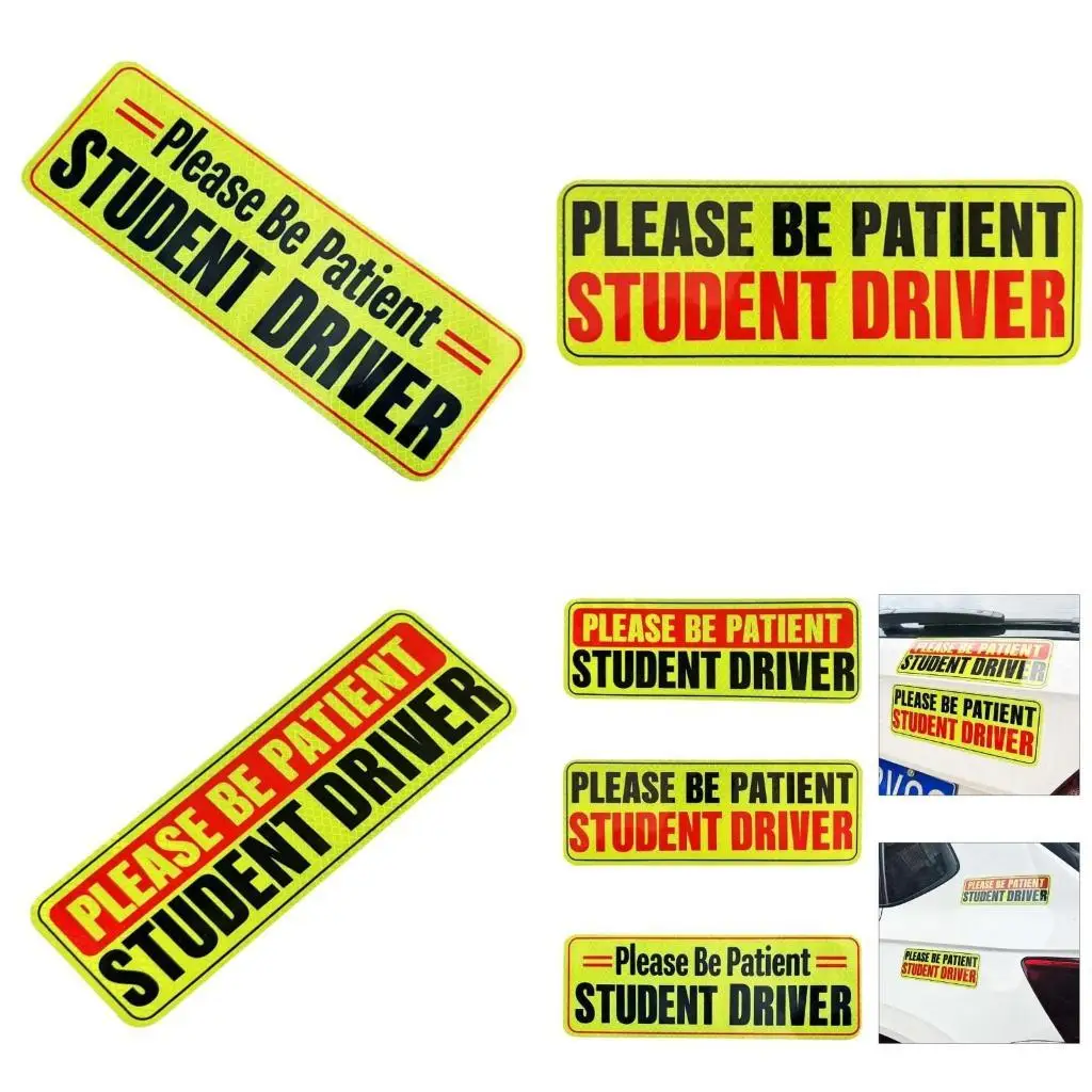 

31BC Please Be Patient Student Driver Sticker Safety Warning Driver Magnet