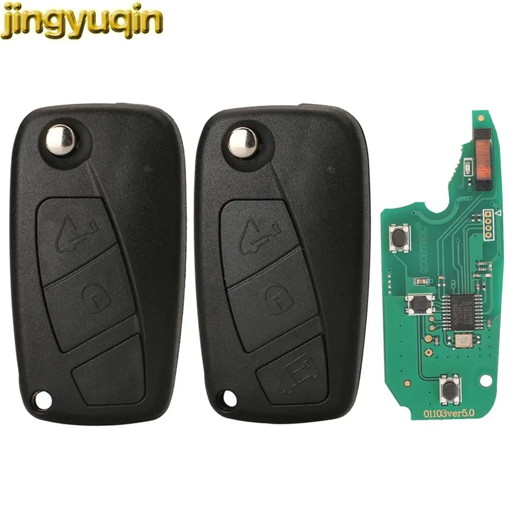 Jingyuqin 2/3 Buttons Remote Van Car Key Fob ID46 PCF7946 Chip For FIAT 500 Citroen Nemo Peugeot Bipper Vauxhall Combo Ford KA