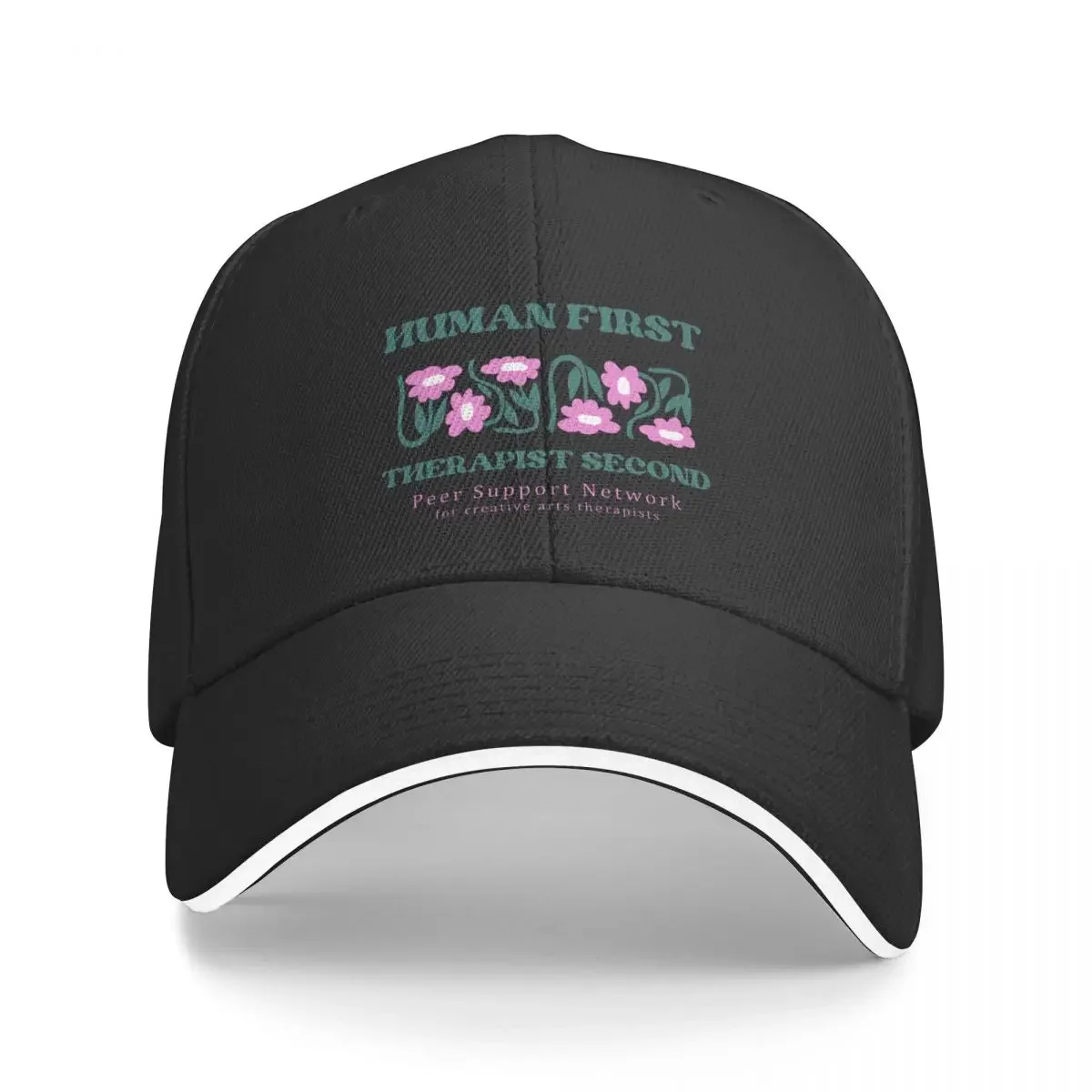 Human First Therapist Second - Peer Support Network Baseball Cap beach hat Hat Luxury Brand Hats Woman Men's