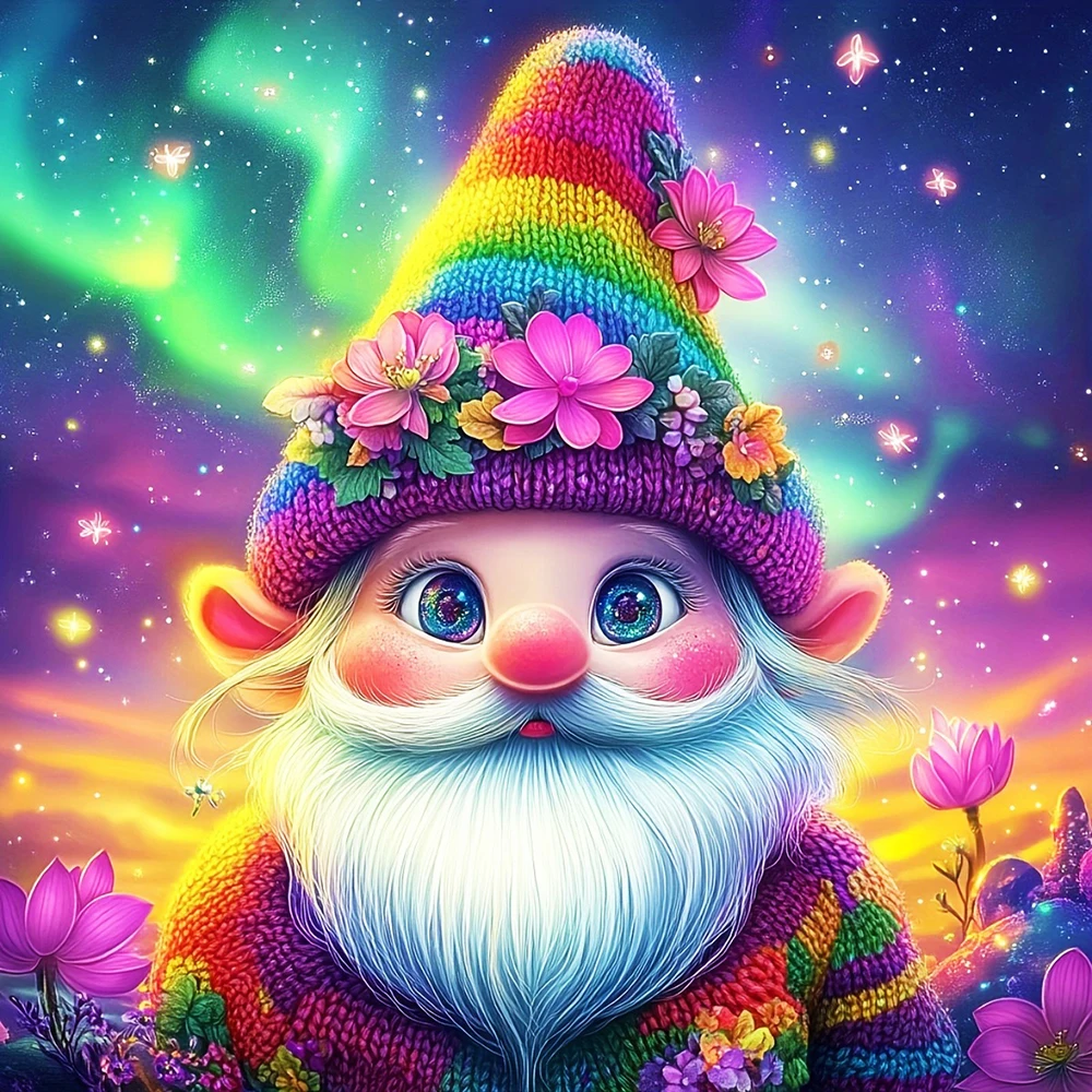 

EverShine DIY 5D Diamond Painting Santa Claus Embroidery Cartoon Portrait Full Drill Mosaic Dwarf Gnome Home Decor Craft Gift