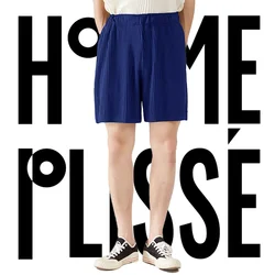 Pleats Pleated Original Shorts Men's 2024 Spring Summer Loose Five Pants Youth Straight Summer Loose Elastic Leisure Japanese