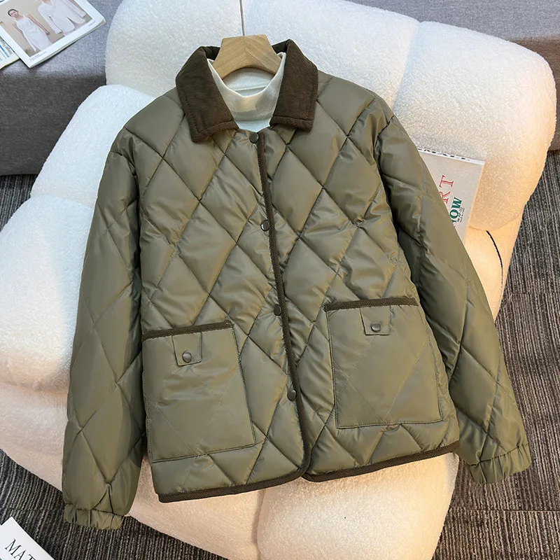 PinkyIsBlack Warm Winter New Quilted Cotton-padded Jacket Women's Short Loose Lapel Korean Women's Clothes Puffer Outwear