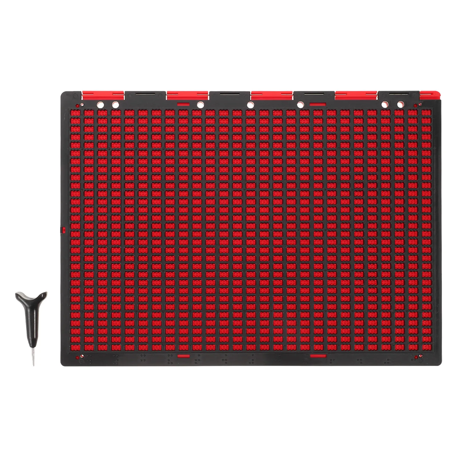 

1Set Braille Writing Board Portable Thick Plastic 27 Lines 30 Cell Beginner Braille Training Tool Pen Classroom Home Study Aid